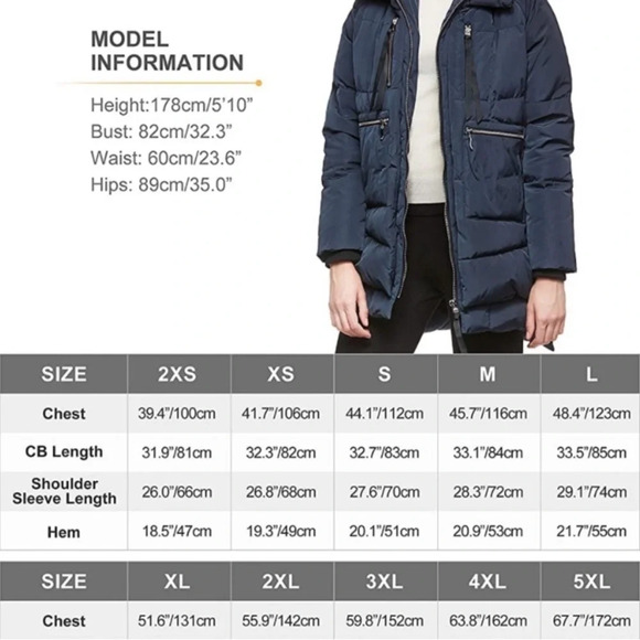 Orolay Women’s Thickened Down Jacket Navy S - Picture 4 of 11